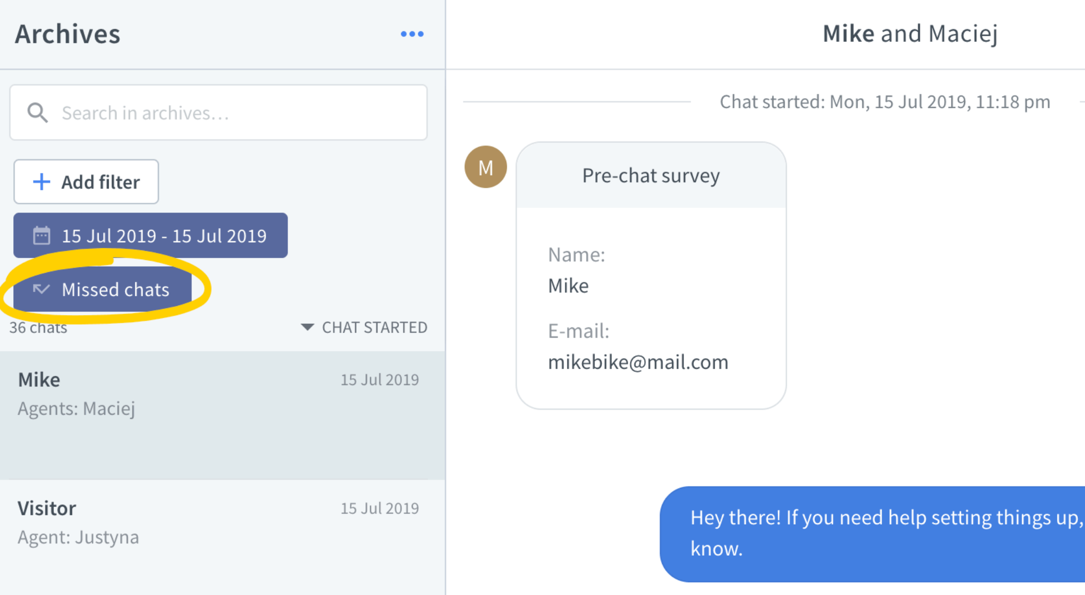 Missed Chats Archives
